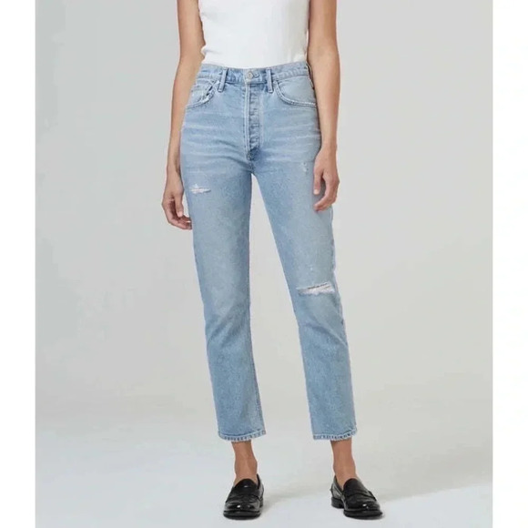 NWT Citizens of Humanity Jolene High Rise Vintage Straight Leg Jeans Blue Jay 32 - Picture 1 of 16